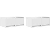 Muebles de tv 2 uds | mueble de salón | mesa de tv blanco 60x31x25,5 cm madera de ingeniería cfw13634