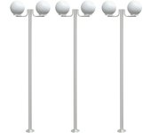 Farolas de exterior 3 uds acero inoxidable 215 cm cfw895936
