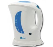 Hervidor eléctrico inalámbrico, blanco, capacidad 1.7 litros, resistencia de acero inoxidable