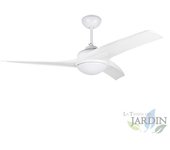 Ventilador de techo con luz y mando a distancia orbegozo, 3 palas, 3 velocidades, blanco