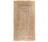 Alfombra rectangular bombay, yute, marrón, epikasa