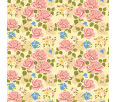 Papel pintado floral rosas del jardín rosas y azules