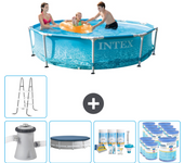Paquete de piscina - intex - alrededor - 305x305x76 cm + accesorios cb20