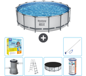 Paquete de piscina - bestway - alrededor - 488x488x122 cm + accesorios cb36
