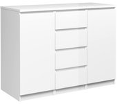 Aparador angelika, bufé de salón, aparador de salón, despensa de cocina, 121x50 h91 cm, blanco
