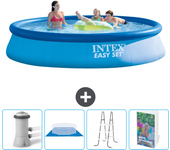 Paquete de piscina - intex - alrededor - 396x396x84 cm + accesorios cb106