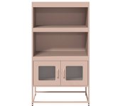 Aparador | aparador de comedor | armario de cocina de acero rosa 68x39x123 cm cfw79202
