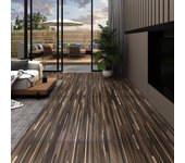 Baldosas de pvc autoadhesivas 5,21 m2 2 mm marrón rayado