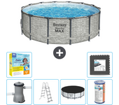 Paquete de piscina - bestway - alrededor - 427x427x122 cm + accesorios cb35
