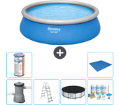 Paquete de piscina - bestway - alrededor - 457x457x122 cm + accesorios cb21