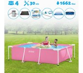 Paquete de piscina - intex - rectángulo - 220x150x60 cm + accesorios cb97