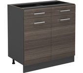 Vicco mueble bajo de cocina r-line, gris noble, 80 cm sin encimera