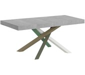 Mesa extensible 90x140/400cm volantis premium cemento estructura multicolor 4/a