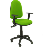 Piqueras y crespo silla de oficina ayna s bali verde pistacho con brazos ajustables y ruedas de parquet