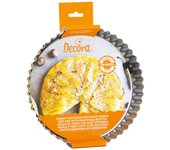 Decora 0070015 non-stick movable bottom tart mold, steel, gray