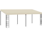 Maison exclusive - cenador con montaje en la pared tela color crema 3x6 m