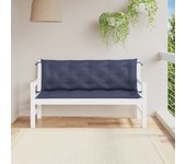 Cojines banco jardín 2 uds | cojín exterior tela oxford azul marino 150x50x7 cm cfw64140