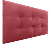 Dhome cabecero de cama acolchado capitoné 8cm de grosor. cabezal tapizado tela acualine cabeceros de cama matrimonio e individual (rojo, 105cm)