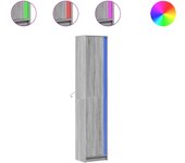 Aparador | aparador de comedor | armario de cocina con led madera ingeniería gris sonoma 41,5x32,5x200 cm cfw85916