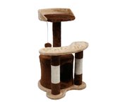 Rascador para gatos altura 65 cm con rascador de cuerda de sisal marrón/beige 16_0000011