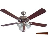 Bastilipo - salou 132cm ventilador de techo salou para 3 tulipas, e27, 60 watts, gris satinado, 132 x 47 cm