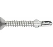 Tornillo autotaladrante con dos alas y cabeza avellanada huella tx 5,5 x 55 (caja de 500 uds.)