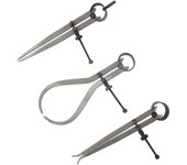 Silverline juego compas punta/interior/exterior (3