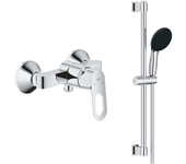 Mezclador de ducha monomando bauloop con teleducha grohe vitalio start