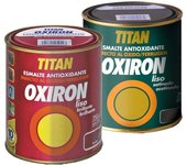 Pintura oxiron liso brillante gris medio 4 l titan
