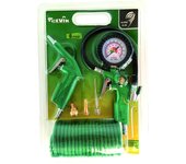 Cevik ca-ck220 - kit aerográfico para compresor. 6 piezas: pistola de soplar. hinchador. espiral 5 m y 3 boquillas