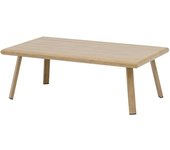 Mesa de centro harmony exterior y jardín de aluminio efecto madera