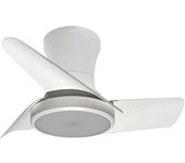 Ventilador de techo sky silencioso dc con led integrado 30w regulable con mando blanco 60cm verano - invierno