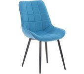 Silla de comedor de tela azul gigi