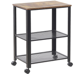Beliani carrito de cocina bolzano marrón/negro