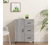 Aparador | aparador de comedor | armario de cocina de madera de ingeniería gris sonoma 69,5x34x90 cm cfw15236