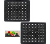 Paquete de 2 alfombrillas de goma para fregadero de cocina, protector de fregadero de cocina de 12,5 x 10,25 (negro - rectangular)