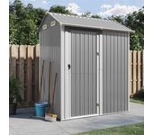 Maison exclusive - cobertizo jardín acero galvanizado gris claro 192x152,5x237cm