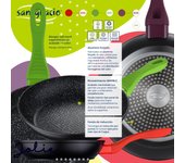 Pack de 3 sartenes de 20/24/28cm en aluminio forjado + utensilio multiusos con 4 moldes intercambiables y 20 bandejas de conservación