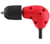 Adaptador de ángulo derecho de 90 grados para conexión eléctrica, mandril sin llave redondo redondo de 9,5 mm
