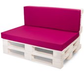 Conjunto de cojines para palets 120x50 asiento y respaldo 120x50cm/ cojines planos/ cojines de jardin rosa/ para interior y exterior