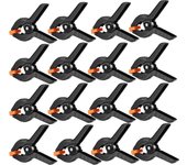 Paquete de 16 clips de resorte resistentes, plástico de 4,5 pulgadas, clips de fondo, abrazaderas pequeñas para manualidades de fondo de carpintería