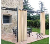 Cortina cenador con lazo y botones 160 x a.270 cm - beige