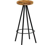 Taburetes de barra de cocina 4 unidades madera maciza de mango