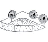 Carrito de ducha triangular de acero inoxidable con ventosa de vacío para cocina y baño