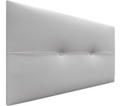 Dhome cabecero de polipiel pro cabeceros cabezal tapizado cama lujo (gris claro, 105cm)