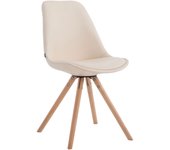 Silla de comedor laval rund crema|natural