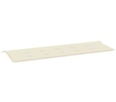 Cojín exterior | cojín de banco de jardín tela oxford blanco crema 150x50x3 cm cfw90721