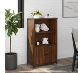 Aparador alto | aparador de comedor | armario de cocina madera de ingeniería marrón roble 62x32x103,5 cm cfw95071