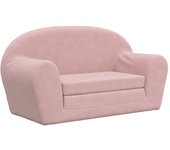 Sofá cama para niños de 2 plazas | sofá de salón | sofá de descanso felpa suave rosa cfw96986