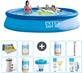 Paquete de piscina - intex - alrededor - 396x396x84 cm + accesorios